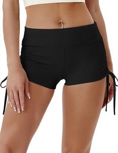 Femmes sans couture Stretch Sexy Booty Yoga Shorts décontracté solide réglable cravates latérales mèche contrôle du ventre course Fitness entraînement - Product Image 5