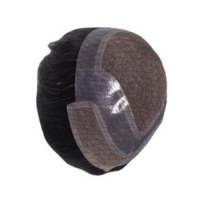 Prothèse capillaire homme en cheveux naturels, la plus vendue, avec dentelle frontale, ondulations naturelles/ondulations aquatiques/lisses crépus, patchs souples, cheveux indiens Taz Hair - Product Image 3