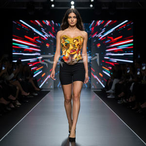 Proveedor de Corsés, Corsé de Satén con Estampado de Ángel, Sublimación Digital, con Varillas de Acero Reforzadas, Tipo Overbust, Empresa de Venta de Disfraces - Product Image 5