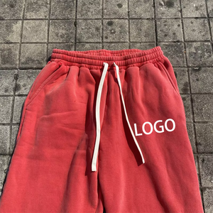 กางเกงวอร์มผู้ชายผ้าฟลีซโอเวอร์ไซส์ผ้าคอตตอนผ้าสเวตเตอร์ขาตรงกางเกงวอร์มผู้ชายวินเทจฟอกสีผลิตโดย RAM Industry - Product Image 5