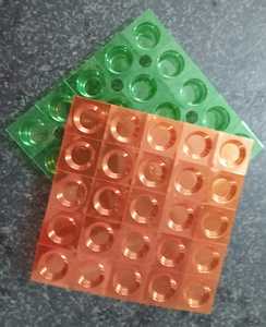 Bandejas de blíster médicas de barrera extra alta Envasado de alimentos redondo de muchos colores para almacenamiento Hecho de plástico o PVDC - Product Image 1