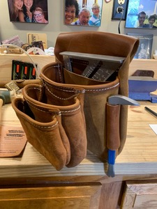 Multifunctional <b>Leather</b> Canvas Tool <b>Pouch</b> <b>Belt</b> Heavy Duty Carpenter Electrician Work Bag AL-0008 - Product Image 3