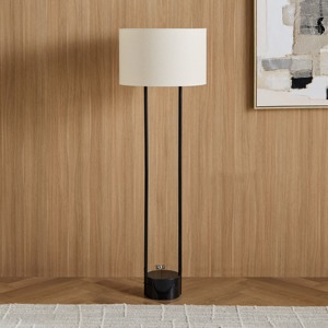 Modern Luxury Living Room Home Decor Elegant <b>Mushroom</b> Shape White Fabric Floor Lamp Stylish Golden Stand LED for Home Office Use - Product Image 1