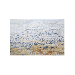 Alfombra Kavi Gris y Negra Anudada a Mano de Lana y Seda de Bambú con Patrón Abstracto, Colección Afterglow para Uso Doméstico - Eskm-03 - Product Image 3