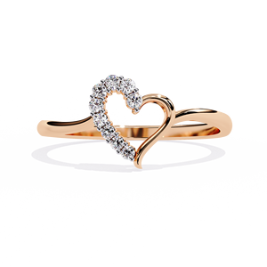 Bague en or 18 carats 14 carats avec diamants naturels Design élégant et romantique Bijoux fins Cadeau de luxe pour femmes - Product Image 2