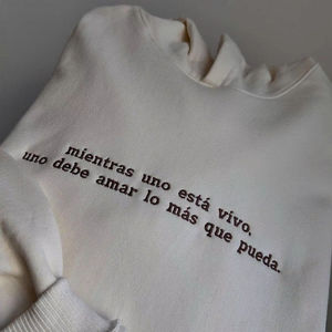 Sudadera con capucha minimalista con letras bordadas, Jersey de algodón suave, ropa de calle informal, sudadera de moda para el estilo de comodidad diaria - Product Image 1