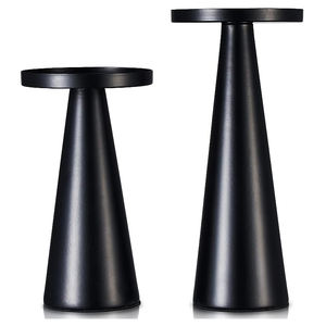 Juego de dos candelabros de Metal hechos a mano con recubrimiento de polvo negro de lujo moderno decoración del hogar de calidad Superior - Product Image 2