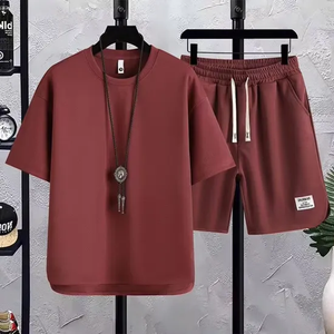 Conjuntos personalizados de verano para hombre, pantalones cortos holgados de manga corta para hombre, conjunto de dos piezas, pantalones cortos y camiseta bonitos y de gama alta para hombre - Product Image 2