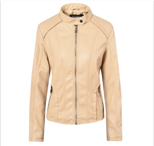 แจ็คเก็ตหนังผู้ชาย 2025 รุ่นกันหนาว คอตั้ง โลโก้ด้านหน้า สไตล์วินเทจ กันลม เป็นมิตรกับสิ่งแวดล้อม ระบายอากาศได้ดี จัดส่งตรงจากโรงงาน - Product Image 1