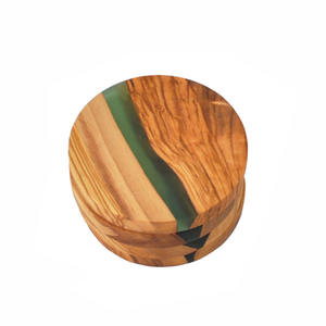 Classic Round <b>Wood</b> <b>Coaster</b> With Magenta Resin Usage Hotel Room Restaurant Office Modern <b>Coasters</b> Hot Selling Make in India 2023 - Product Image 3