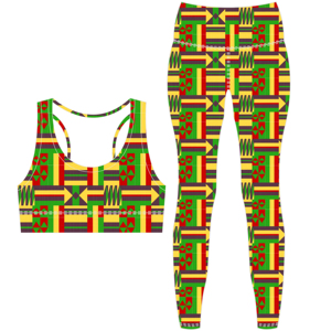 Conjunto de Yoga de algodón para mujer sujetador acolchado y leggings ropa de entrenamiento sin costuras para Pilates y ejercicios de gimnasio - Product Image 1