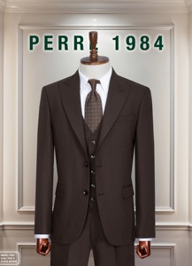 Costume d'affaires bleu marine pour homme, simple boutonnage, col à revers, coupe droite, style britannique, tenue formelle, infroissable - Product Image 6