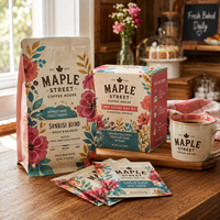 Boîte à café filtre personnalisée AT PACK avec sachets individuels, ensemble d'emballage cadeau pour torréfacteurs, cafés et marques privées