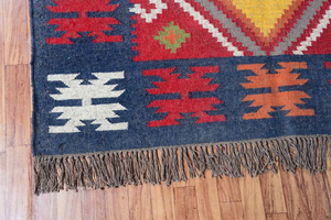 Indien fait à la main laine Jute 100% naturel Rectangle Vintage tapis tapis luxe moderne Kilim Style pour la maison salon chambre - Product Image 2