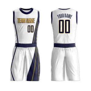 Vente en gros d'uniformes de basketball fabriqués, uniformes de basketball pour hommes, maillot d'uniforme d'équipe de basket-ball pour adultes par sublimation - Product Image 5