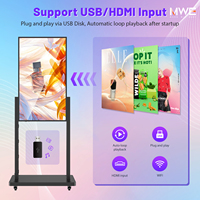 Affichage numérique LCD sur pied haute luminosité 43" 55" 65" pour publicité, expédition rapide depuis l'entrepôt MWE EU USA