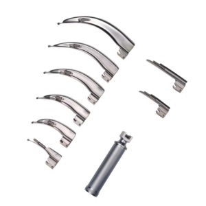 Laryngoscopes à fibre optique Macintosh Lot de 8 lames en acier inoxydable de qualité médicale Réutilisable LED Xenon Light - Product Image 2