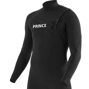 Combinaison noire super extensible de haute qualité, imperméable avec logo personnalisé, combinaison écologique de 5mm avec fermeture éclair sur la poitrine pour hommes - Product Image 3