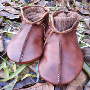 Viking Turn Shoes Medieval Pointed Leather <b>Boots</b> Knight Halloween Costume For <b>Men</b> Shoes Fancy Party Prop - Product Image 1