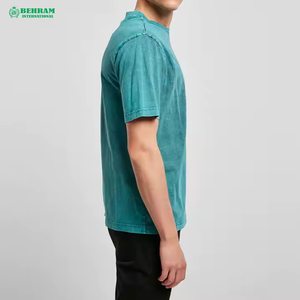 T-shirts décontractés pour hommes, dernière collection, couleur unie, avec logo personnalisé sur le devant, polyester/coton, respirants et à séchage rapide - Product Image 5