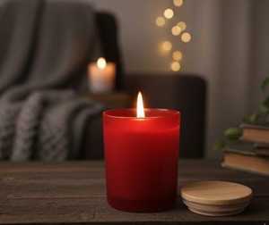 OEM LUXURY Frosted Scented <b>Glass</b> candle <b>With</b> <b>Wooden</b> <b>Lid</b> Customized Private Label/Logo available best price for wholesale - Product Image 1