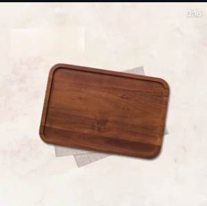 Plateau de service en bois de qualité supérieure, plateau rustique en bois pour collations, cupcakes, charcuterie, cadeau de pendaison de crémaillère au meilleur prix - Product Image 2