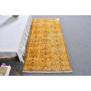 Classique 3X6 Vintage turc laine tapis jaune vif Orange Patchwork motif plat tissage salon tapis Latex support nouveau - Product Image 1