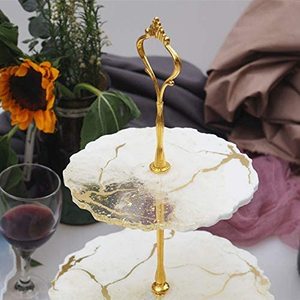 Soporte de pastel de resina transparente hecho a mano con soporte artístico de pastel de resina brillante para exhibición de buffet de postre soporte de pastel de resina personalizado - Product Image 4