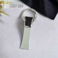 Llavero de Acero Inoxidable y Mosquetón de Cuero Personalizable al por Mayor para Regalos Empresariales, con Espacio en Blanco para Grabar con Logotipo