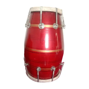 Punjabi Dholak Bhajan Kirtan instrumento musical al por mayor boda tradicional-Kirtan Dholak indio Punjabi madera Dholak - Product Image 6