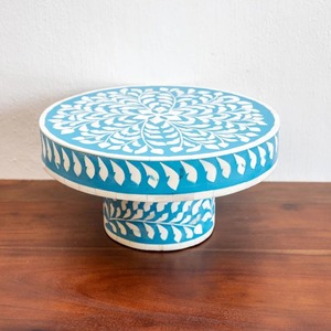 Royal Bone Inlay Cake <b>Stand</b> with MOP Detailing, Luxury Round Dessert Display for <b>Cupcakes</b>, Cakes, and High-End Party Decorations - Product Image 5