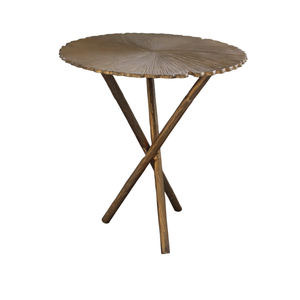 Arrivée fraîche Table d'appoint luxueuse en fonte d'aluminium plateau rond Design chic Table en métal massif Table d'extrémité latérale de lit - Product Image 4