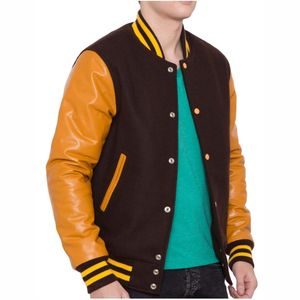 Chaqueta de béisbol universitaria para hombre Chaqueta de béisbol bordada de chenilla de lana para hombre vintage Chaqueta universitaria con logotipo personalizado Letterman - Product Image 2