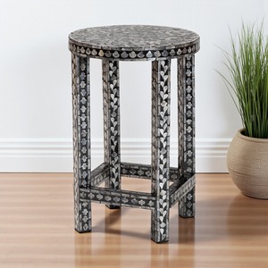 Choix chaud petites tables d'appoint en nacre capiz coquille table d'appoint bas prix MOP incrustation table - Product Image 1