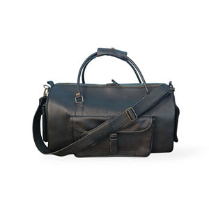 Sac de voyage en cuir véritable pour homme et femme, grande capacité, logo personnalisé, durable et imperméable, pour les voyages, la salle de sport, sac de voyage en cuir - Product Image 1