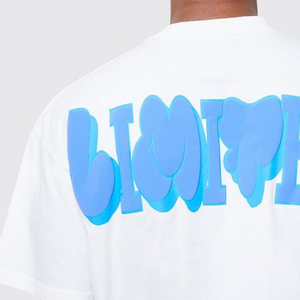 Camiseta de algodón de alta calidad con estampado de hombros caídos para hombre, camisetas de gran tamaño 100% de algodón con estampado de abullonado para hombre, ropa informal - Product Image 3