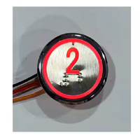 Bouton-poussoir d'ascenseur LED en acier inoxydable, numéro 12, avec support Braille, design traditionnel, direct usine, pour villa stable