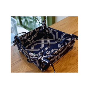 Soft Touch Heartin Plaid 100% Cotton Hand Embroidered <b>Basket</b> Designed With Neat Stitch Great For Snacks Fruits Table <b>Basket</b> - Product Image 2