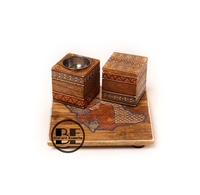 Ensemble de brûleurs Bakhoor imprimés à la main Brûleur d'encens en bois pour la décoration intérieure et le produit de parfum par Exportations flagrantes