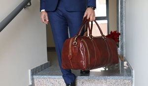 Bolsas de lona hechas a mano para hombres y mujeres de cuero de grano completo para viajar, llevar durante la noche, bolsas de fin de semana, bolsa deportiva para gimnasio, - Product Image 4