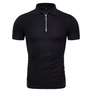 Sudadera con media cremallera personalizada para hombre, camisa de trabajo de compresión de cuello alto 100% de algodón para correr - Product Image 1