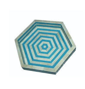 Bandeja de servicio con incrustaciones de hueso de diseño atractivo, accesorios, bandeja de incrustaciones de hueso, bandeja de desayuno para servir alimentos - Product Image 3