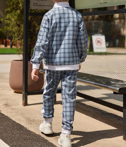 Último diseño de moda Strip Plain Jogging Track Suit Hombres 2 piezas Set Chándal Niño Personalizado Cremallera Sudadera con capucha Chándales - Product Image 5