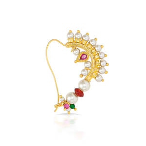 แหวนจมูกทองคำ Sanskruti สำหรับผู้หญิง - เครื่องประดับแฟชั่น - Product Image 2