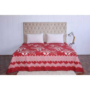 ชุดเครื่องนอนคิงไซส์ลายบาติกเบอร์กันดี ผ้าทอแบบดั้งเดิมของอินโดนีเซียที่หรูหรา พร้อมสัมผัสแห่งความทันสมัย - Product Image 4