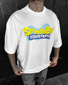 Gráfico personalizado 220 Gsm 100% para camisetas extragrandes de algodón Pima para hombre con mangas personalizadas - Product Image 1