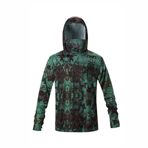 Sudadera con Capucha de Pesca de Secado Rápido Personalizada para Hombre, Sudadera Transpirable de Poliéster con Impresión por Sublimación, Protección Solar UPF 50, Talla Grande XL - Product Image 1