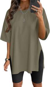 Camiseta de algodón de gran tamaño para mujer, proveedor OEM, impresión DTF personalizada para colecciones boutique e informales - Product Image 6