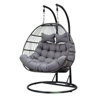 Fauteuil Suspendu d'Extérieur pour Patio et Balcon, Balancelle Oeuf Intérieure de Jardin, Chaise Suspendue Panier pour Cour