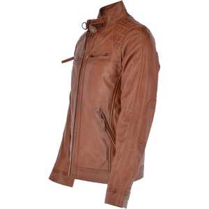 Chaqueta de cuero para motociclista para hombre, chaquetas de cuero para motociclista de carreras, precio de fábrica razonable, novedad - Product Image 2